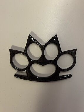 handmade custom brass knuckle resin necklace!!!